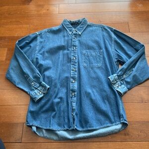 Van-Heusen denim shirt.